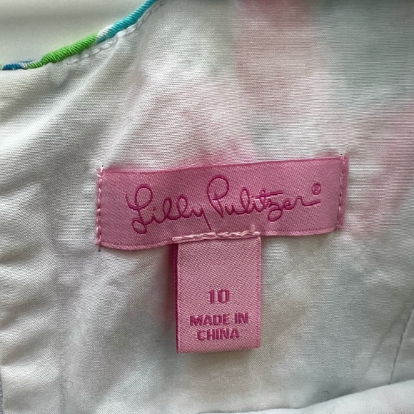 Lilly Pulitzer Colorful Floral Serena Spring Fling A-Line Dress Girls 12 - Picture 5 of 6